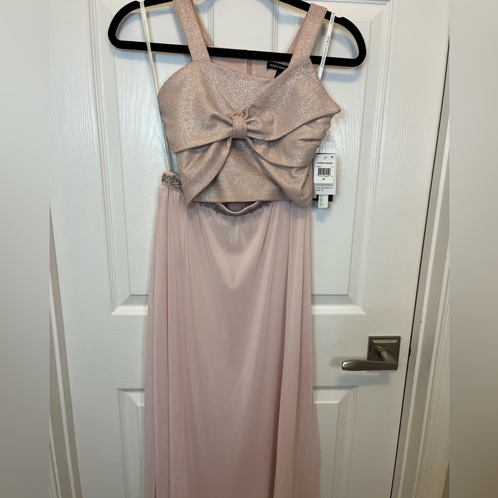 Girls 2 Piece Dressy Cocktail Outfit- Pale Pink NWT - Size 10